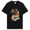 Tiger Traditional Asian Cherry TShirt Unisex Anime Japan Tshirt Harajuku Casual Ullzang Japanese Style Cotton T Shirt Summer Tops
