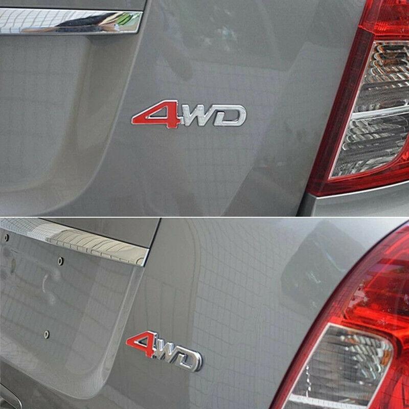 Car Tail Rear Side Metal 4x4 RC Car 4WD Sticker 3D Chrome Badge Car Emblem Badge Decal Auto Decor Styling 4WD for SUV Trunk
