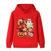 B1651 Multi-color Fashion Kids Boys Girls Halloween Print Long Sleeves Hoodie