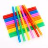 WIKHOSTAR 100 Pcs Colorful Plastic Long Disposable Drinking Straws Eco-Friendly DIsposable Straws