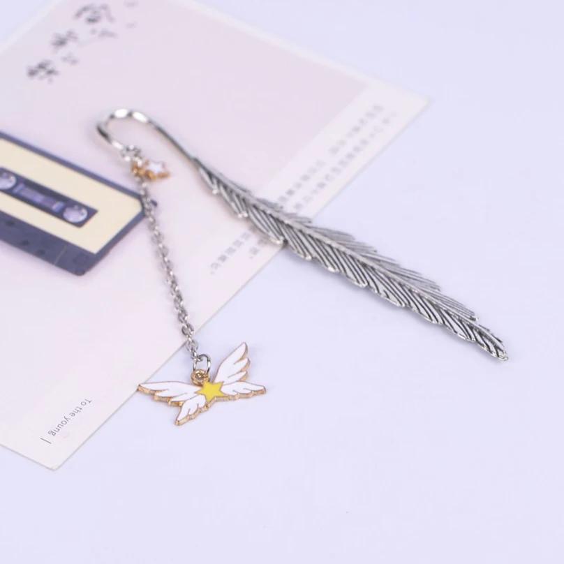 Креативные канцелярские принадлежности с перьями Separador De Libro, инструмент для книги, Marque Page B02, милая металлическая закладка для книг