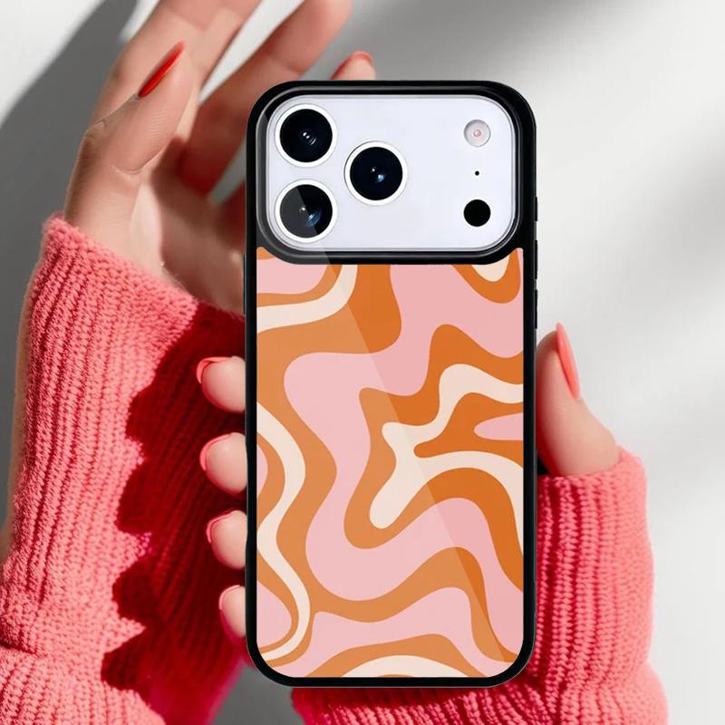 Чехол-накладка для телефона с абстрактным узором «Жидкий вихрь» для iPhone 17 16 15 14 13 Pro Max Задняя крышка для 12 11 Pro Coque