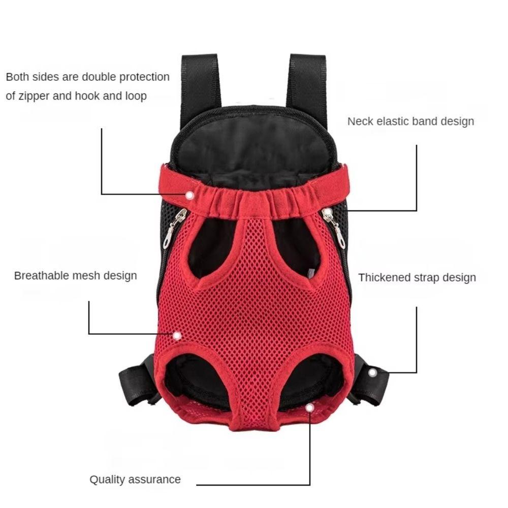 Adjustable Pet Backpack Double Shoulder Dog Carrier Backpack for Small Dog Cat Outdoor Accessories
