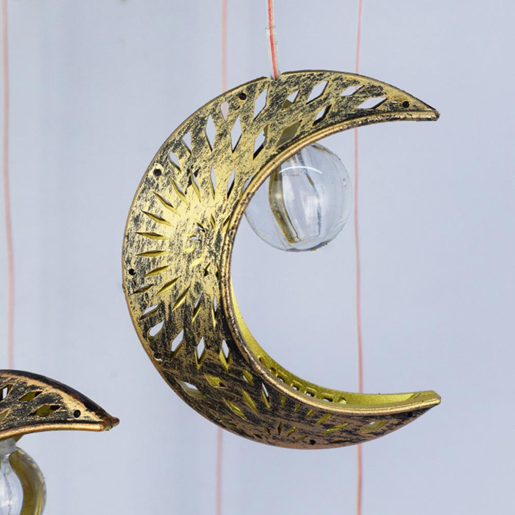 Outdoor Wind Chime Light LED Hanging Garden Lamp Patio Porch Solar Power Moon Wind Chime Lamps Windbell Pendant