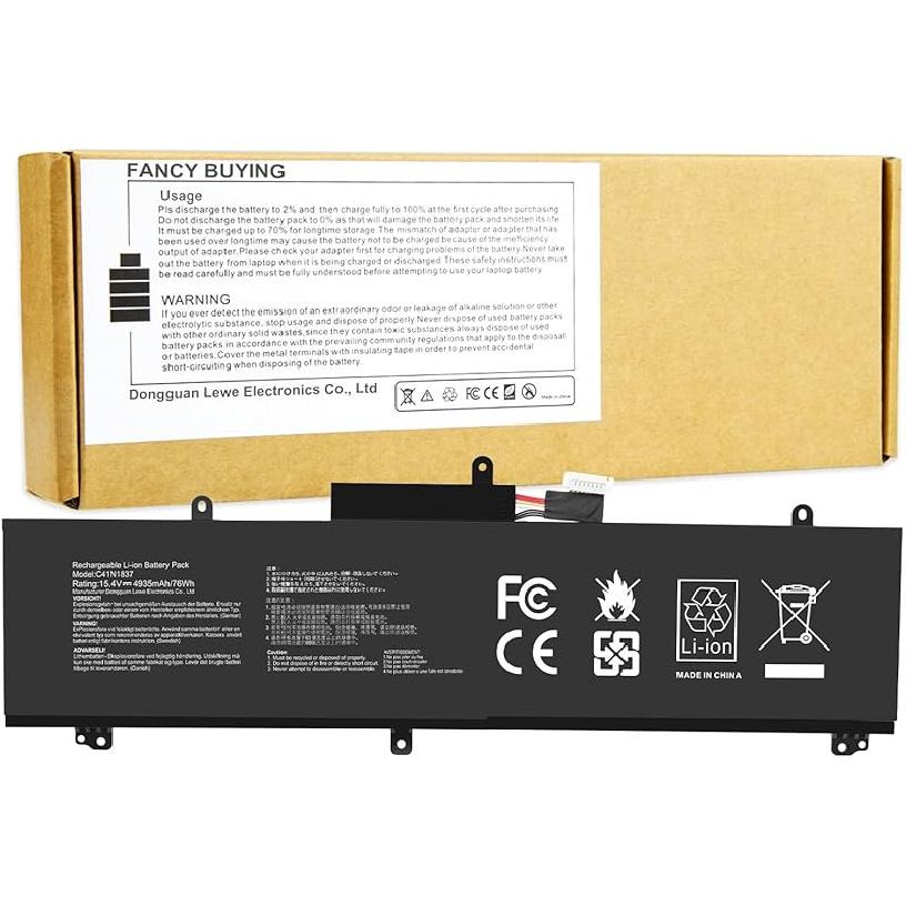 B31N1726 Laptop Battery for Asus FX80 FX80G FX80GD FX80GE FX80GM FX86 FX86FE FX86FM TUF FX504 FX504GE FX504GM FX505 FX505DT FX505DY FX505GE FX505GD