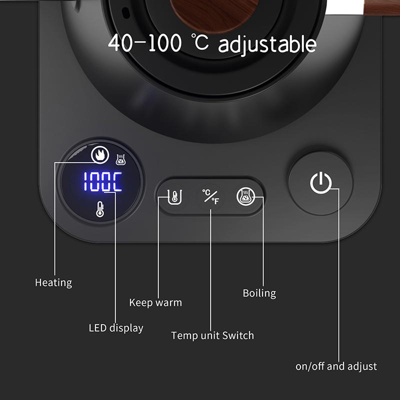 Электрический чайник 110 В/220 В с изогнутой шеей, кувшин для ручного заваривания кофе, термопот с контролем температуры, бутылка для подогрева воды, умный чайник