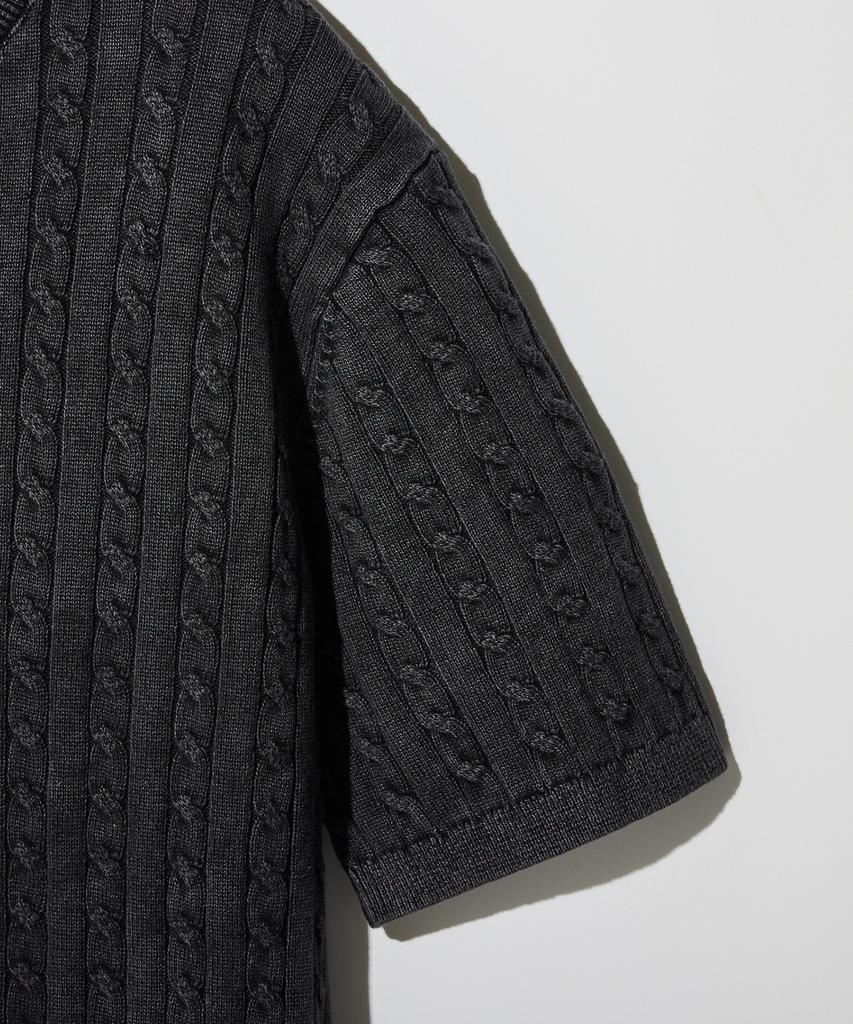 STCO Diems Premium Washed Round Knit Charcoal Gray (Semi-Oversized Fit)_Dktxb72Osc