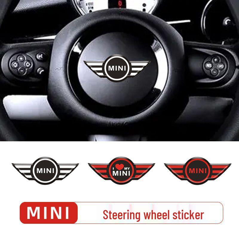 Наклейка для кастомизации логотипа на рулевом колесе BMW MINI Cooper