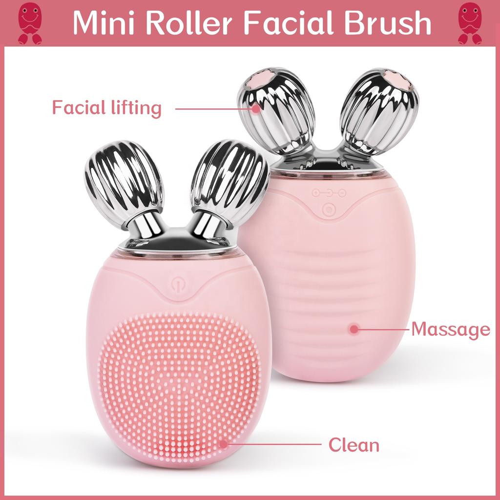 Sonic Facial Cleansing Brush Waterproof Face Scrub Rechargeable Face Brushes Exfoliating