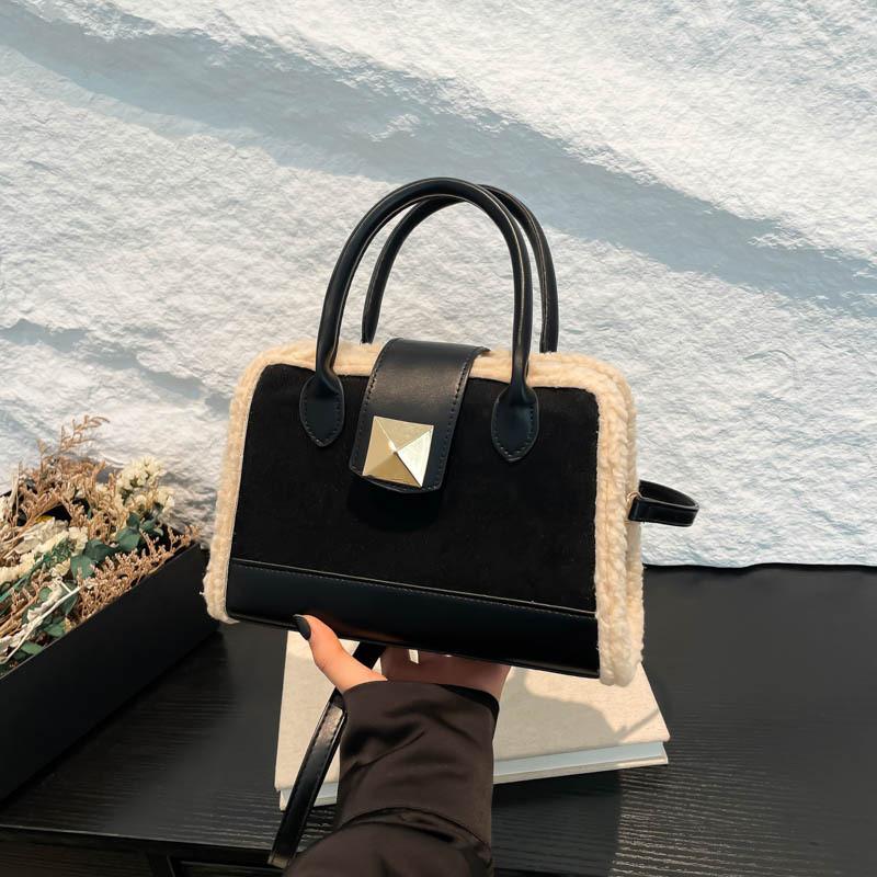 Минималистичная городская трендовая женская маленькая квадратная сумка кроссбоди контрастного цвета для моды