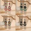 Vintage Ethnic Style Drop Earrings With Tassels For Womens Boho Festival Jewelry