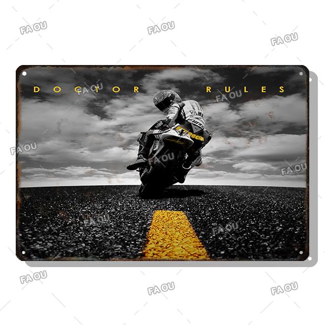 F1 Motorcycle Racing Vintage Metal Poster Racer Athlete Retro Tin Sign Auto Club Wall Art Decoration Plaque Home Decor Aesthetic