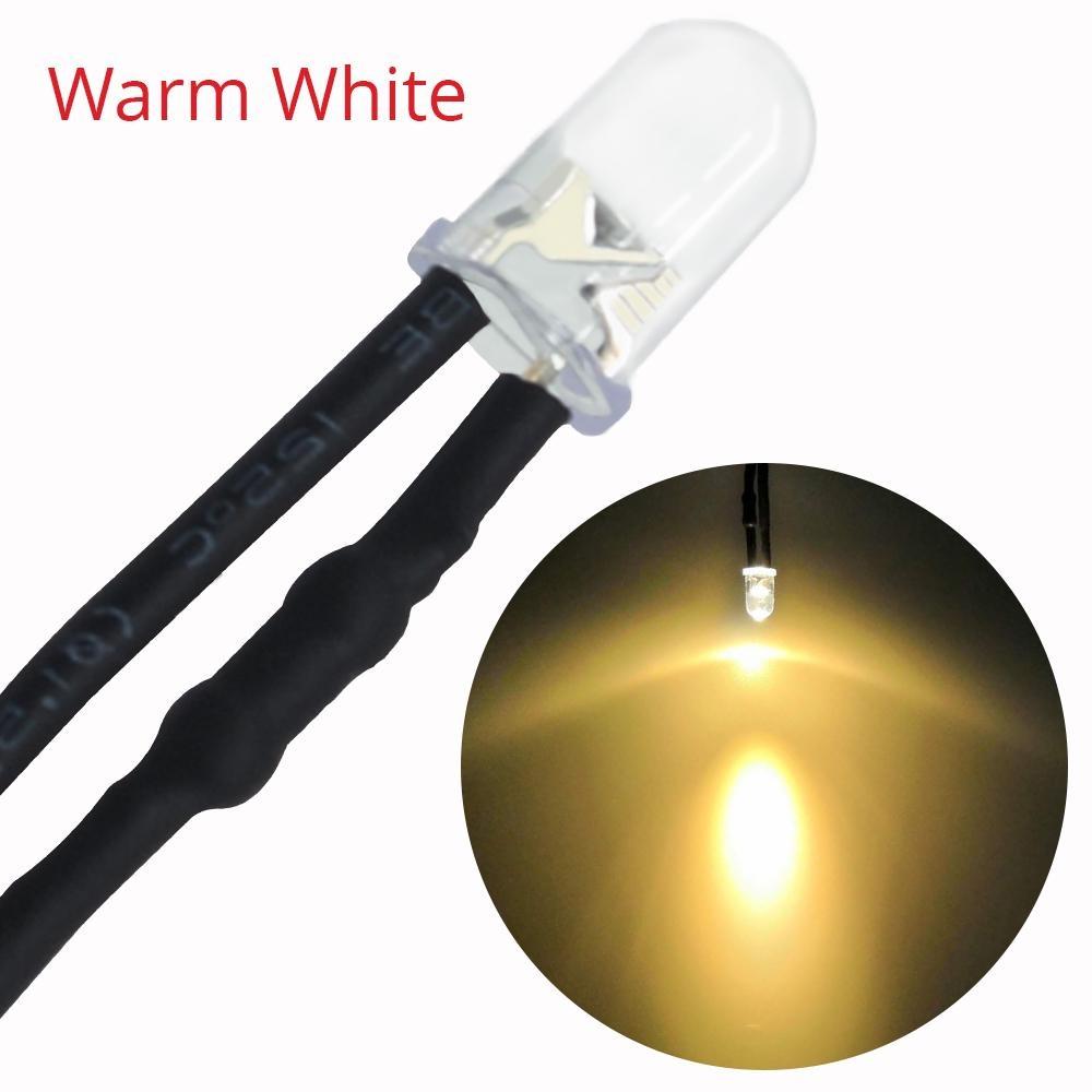 5X F5 5 мм Круглые 20 см Предварительно смонтированные DC 12 В светодиодные лампы Лампочка Белый Красный Синий Зеленый Желтый Белый Теплый Белый Диодные излучающие Диоды