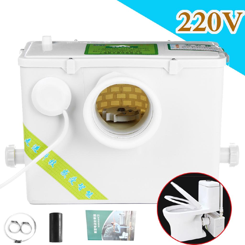 2500 л/ч Горизонтальный измельчительный насосный агрегат с несколькими входами для туалета, раковины, душа, полностью автоматический для ванной комнаты, AC 220 В 400 Вт