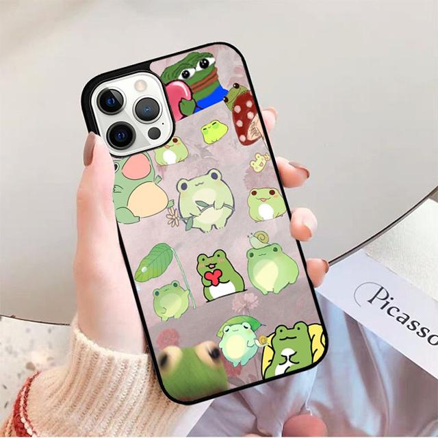 Милый мультяшный чехол-лягушка для iPhone 17 Air 14 13 12 16 Pro Max 15 Plus Max Защитный корпус coque