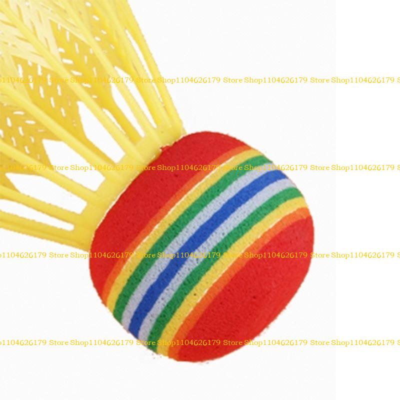 A1A2 10Pcs/set Rainbow Head Badminton Set Shuttlecock for Game Sport Entertainment For Player Play Nylon Plastic Badminton