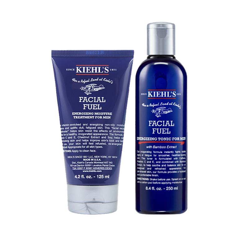 Kiehl's Facial Fuel Мужской Набор из 2 предметов: Тонизирование и Увлажнение