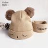 Windproof Baby Beanie Cap Ear Protection Hat Scarf Set Winter Kids Knitted Hat  Toddler