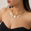 Geometry Metal Collarbone Chain Fashion Cowboy Cowgirl Choker Adjustable Multilayer Necklace  Party