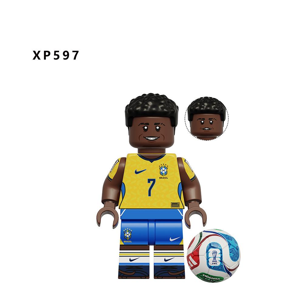 Football Series Educational Puzzle Toy Figures OPP Bag Pack Creative Assembly Building Blocks Portable Collectible Mini Blocks