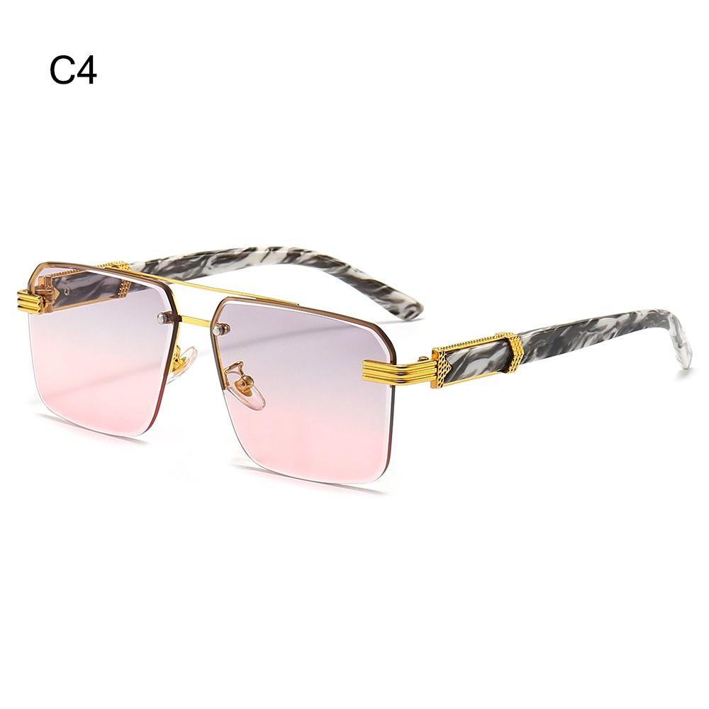 Fashion Square Rimless Sunglasses Men Women Luxury Frameless Sun Glasses Gradient Shades UV400 Cutting Lenses Eyeglasses