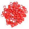 100PCS/Bag 8MM 001-100 Numbered Plastic Letter Pigeon Bird Leg Bands Rings(red)