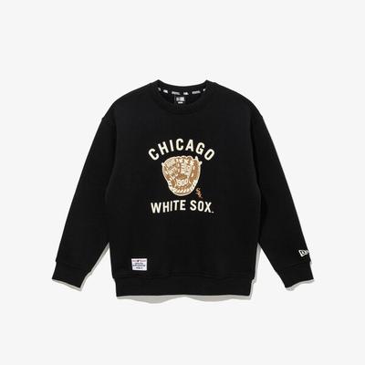 New Era Mlb Chicago White Sox Свитшот с перчаткой Черный 14863841