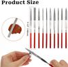 10Pcs Diamond Needle File Set 3x140mm Mini Needle File Kit For Stone Glass Metal Carving Craft Hand Tools Needle File Set