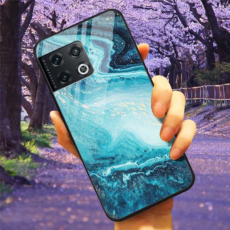 For OnePlus 10 Pro 5G Case 6.7'' Tempered Glass Starry Marble Hard Back Cover for One Plus 10Pro Funda Capa Oneplus10pro Coque
