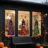 Party Atmosphere Supplies Halloween Witch/Ghost Window Clings, Removable Static Glass Stickers, Waterproof PVC Decals, Spooky Home Decor Decorative