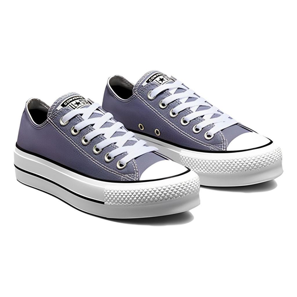 Converse Кеды унисекс Chuck Taylor All Star Lift Platform Low Slate Lilac Фиолетовый Белый Черный A06179C