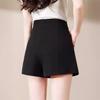 2024 Women's High Waist A-Line Black Loose-Fit Summer Shorts