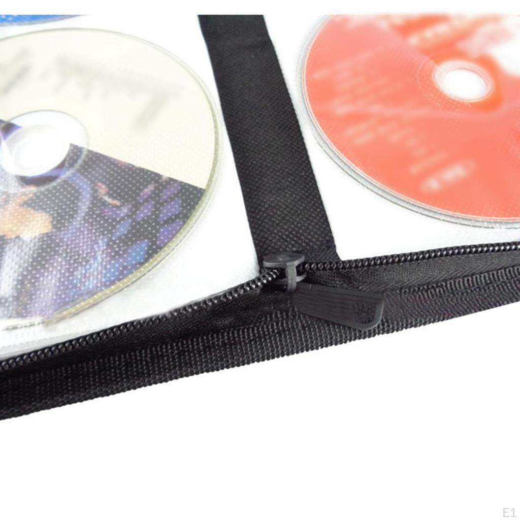 Сумка для хранения компакт-дисков и DVD-дисков Heavy Duty на 80 дисков, чехол для дисков из искусственной кожи, черный
