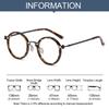 Metal Round Anti Blue Light Glasses Women  Classic Oversized Eyeglasses Frames Transparent Computer Glasses Eyewear