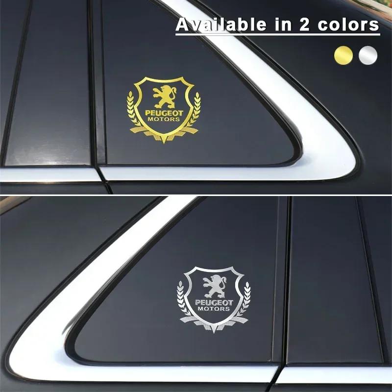 Car Sticker Car Badge Body Side Metal 3D Emblem Ears of Wheat Sticker Decal Auto Exterior Accessories For Peugeot 3008 5008 208