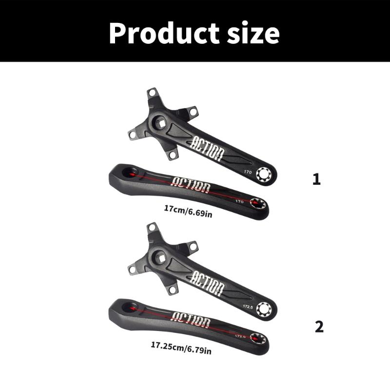 Square Hole Bicycles Crankset Aluminum  Alloys Mountain Bike Crankset  7/8/9/10/11 Speed Crankset Cycling Accessories
