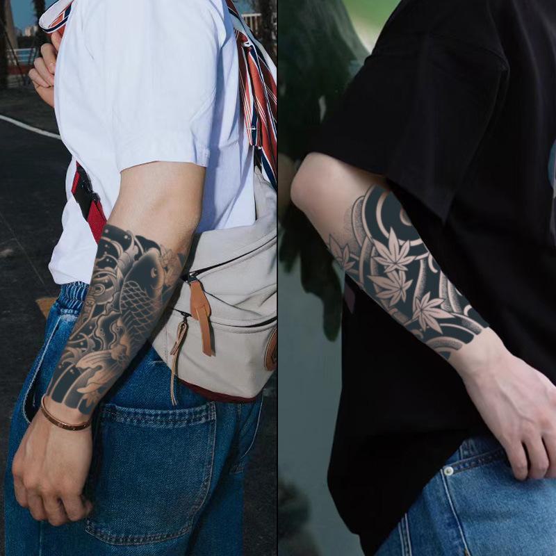 Водостойкие, долговечные наклейки-татуировки с изображением травяных цветов для мужчин и женщин — полуперманентные, неотражающие татуировки на руки и ноги