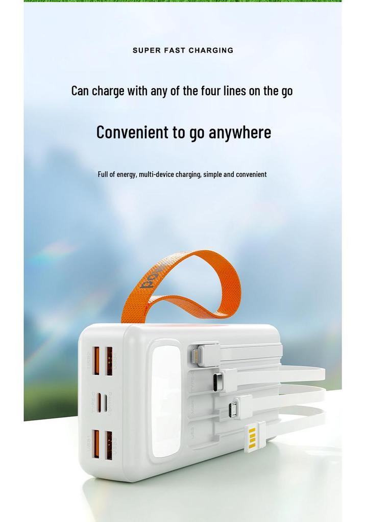 Солнечная Power Bank на 30000 мАч с четырехстрочным дисплеем и индивидуальным логотипом