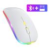 2.4G Wireless Bluetooth 5.0 Mouse RGB LED Lights Silence Smart Sleep Mouse for Laptop Computer Gaming Mouse Optical Mouse USB Rechargeable