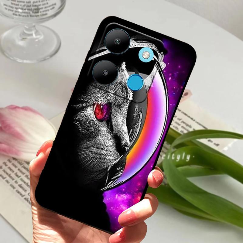 Для Infinix Smart 7 Чехол Роскошный Силиконовый ТПУ Мягкий Телефон Черный Чехол Чехлы Для Infinix Smart7 X6515 Funda Защитный Coque Capa