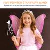 5 Pcs Pentagram Fairy Wand Children's Toys Party Decors Star Cosplay Favor Ab Cloth Girl