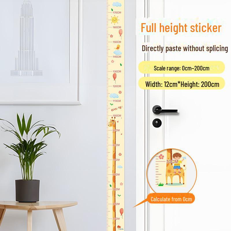 Детская комната 2 м самоклеящиеся наклейки для измерения роста - мультяшный дизайн для измерения роста ребенка и украшения стен