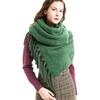 Fall Winter Tassel Solid Color Scarf Ladies Thick Men Women Shawl