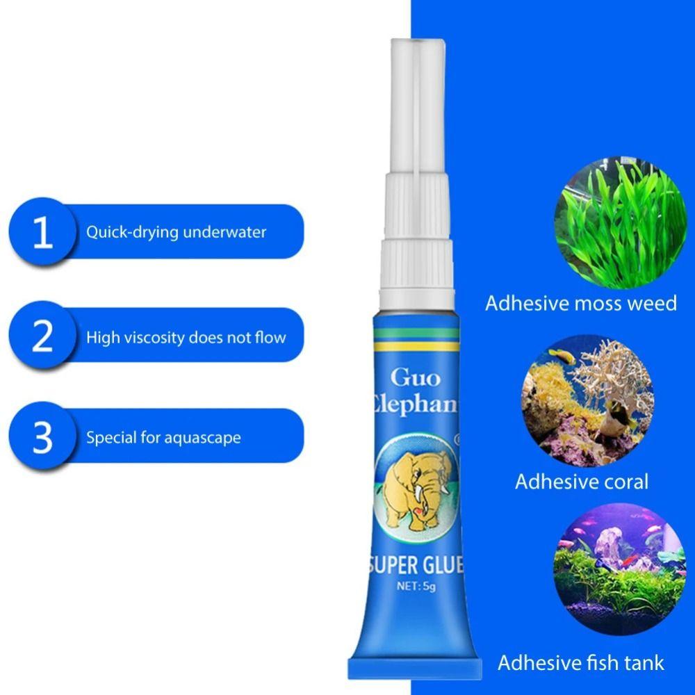 5Pcs Driftwood Fish Tank Landscaping Moss Glue Instant Water Grass Stick Fixing Glue  Aquarium