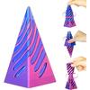 Impossible Pyramid Passthrough Sculpture, 3D Printed Spiral Cone Fidget Toys, Anxiety Relief Pass Through Pyramid Fidget Toy, Stress Relief Desk Toy