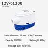12V Automatic Marine Bilge Pump - Compact Submersible Yacht/RV Water Pump for Low Levels