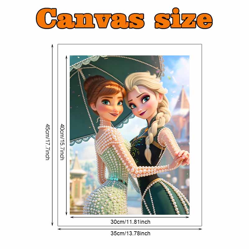 Disney Жемчужная живопись Анна и Эльза Сделай сам Жемчужное искусство Живопись Жемчужные драгоценности Картины Поделки Особая форма Украшение для дома и стен