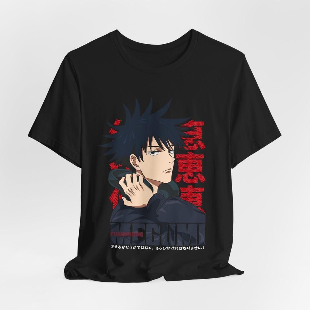 Megumi Fushiguro Anime T-Shirt Tee Tops, Unisex Graphic T-Shirt for Fans, Short Sleeve Shirt,