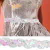 Sequin Ribbon Shiny Exquisite DIY Polyester Yarn Sewing Applique Sequin Lace Trim Home Supply