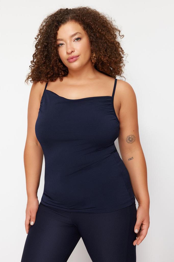 Женская стильная коричневая песчаная трикотажная блузка больших размеров больших размеров